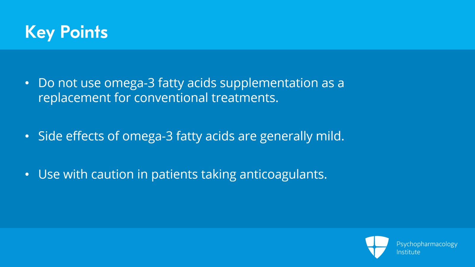 Use of Omega 3 Fatty Acids in Children and Adolescents